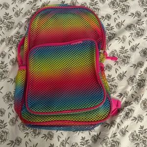 Rainbow Clear Hole backpack for School, Toys, etc